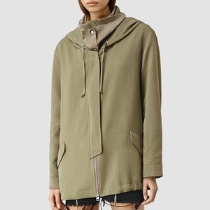 AllSaints Artae Jacket- Dark Sage Green, US 2